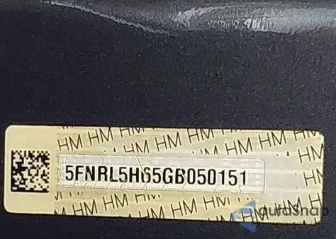 2016 Honda Odyssey Ex-L z USA, uszkodzony, nr VIN 5FNRL5H65GB050151